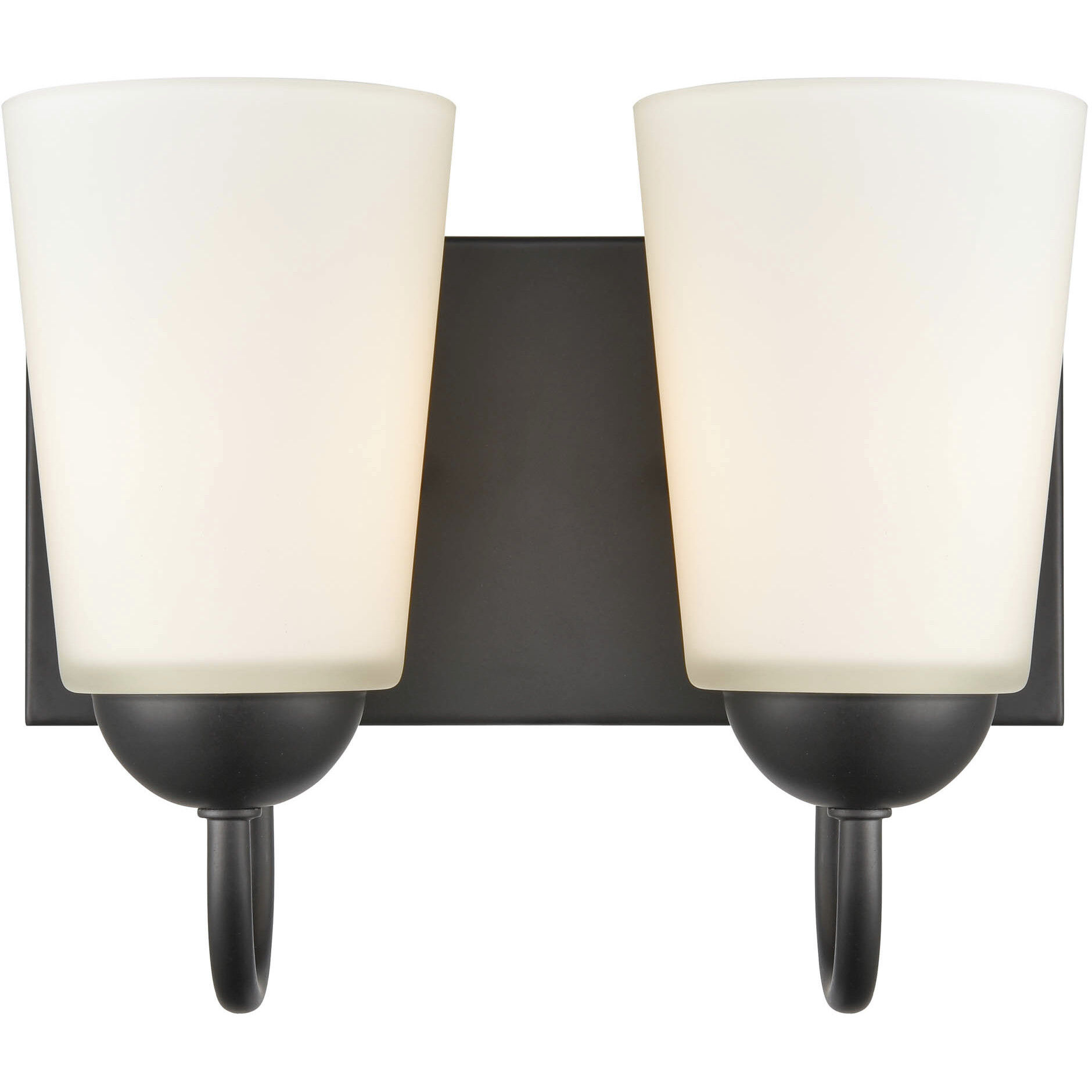 Ivey Lake 2 Light 10 inch Matte Black Bathroom Vanity Light Wall Light